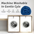 thumbnail image 2 of JUSTLET Luxury Solid Down Alternative Machine Washable Navy Comforters, Twin, 2 of 6