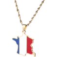 thumbnail image 1 of HAHDAXIA France Map With Corse Pendant Chains Jewelry The French Republic, 1 of 3