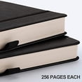 thumbnail image 2 of Cuaderno punteado RETTACY - Diario A5 con 256 Pág. 120gsm, 8 Pág. Perforadas, Cuero PU, Bolsillo Interior, 5.75'' × 8.38'', 2 of 3