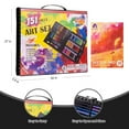 thumbnail image 5 of Art Supplies, 151 Piece Drawing Art kit, Gifts Art Set Case with Double Sided Trifold Easel, Includes Oil Pastels, Crayons, Colored Pencils, Watercolor Cakes, Sketch Pad (BLACK), 5 of 7