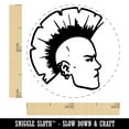 thumbnail image 2 of Punk Rocker with Mohawk Self-Inking Rubber Stamp Ink Stamper - Red Ink - Mini 1/2 Inch, 2 of 7