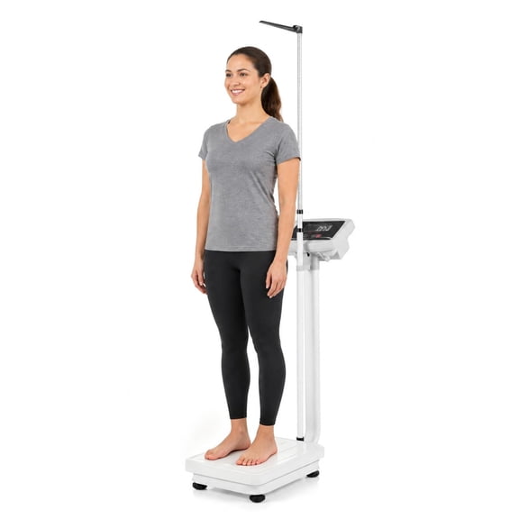 Digital Height and Weight Scale with Height Rod, 400 Lbs Capacity, Led Display, Lb/Kg Conversion