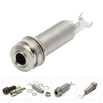 TABLZONE Output Jack for Electric Guitar 1Pack Silver Metal Endpin Jack with Plug and Socket Connection 6.2x0.6in