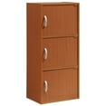 thumbnail image 1 of Pemberly Row 3 Shelf 3 Door Bookcase in Cherry, 1 of 5