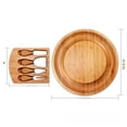 thumbnail image 3 of Sustainable Bamboo Multi-Functional Serving Set: Round Cheeseboard with Built-in Storage Drawer, Ideal for Pizza, Sushi, Bread & Snacks – Durable, Eco-Friendly, Rustic Design, Easy to Clean – Perfect, 3 of 5