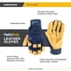 thumbnail image 3 of Guantes de trabajo Wells Lamont de piel resistente con forma de palma para hombre, color azul XL, 3 of 6