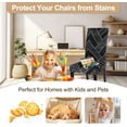 thumbnail image 6 of Dining Room Chair Covers Set of 4, Stretch Printed Parsons Chair Slipcovers Super Fit Removable Washable Striped Kitchen Chair Protector Cover for Dining Room, Hotel, Ceremony, 6 of 6