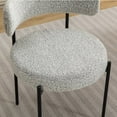 thumbnail image 5 of Roundhill Furniture Burbank Modern Round Boucle Dining Chairs, Set of 2, Black White, 5 of 12