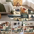 thumbnail image 6 of 3ft Washable Round Rug, Retro Forest Non-Slip Circle Area Rug for Bedroom Bedside, Deer Maple Leaf Lake Distressed Patchwork Soft Indoor Floor Mat for Home Decor, 6 of 9