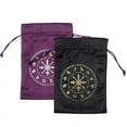 thumbnail image 2 of Namzi 2pcs Tarot Cards Fabric Bag Jewelry Pouch Tarot Card Bag Dice Bag Tarot Card Holder Jewelry Bags Drawstring Hand Gift Bags for Tarot Cards （Purple）, 2 of 2