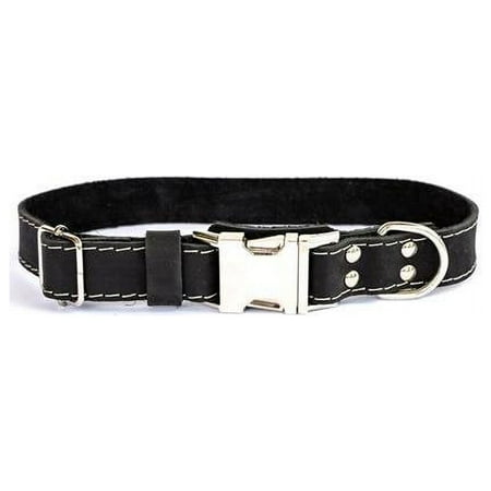 UPC: 0691054770270 | Euro-Dog 691054770270 Luxury Soft Leather Quick – Release Collar  Black – Medium