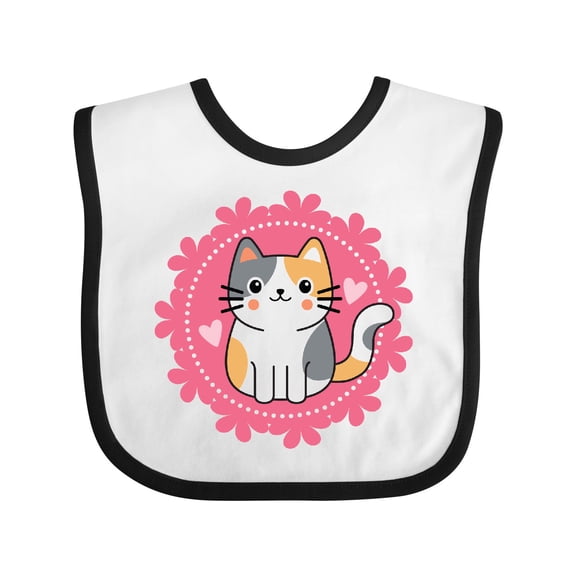 Inktastic Calico Cat Little Girl Kitten Girls Baby Bib