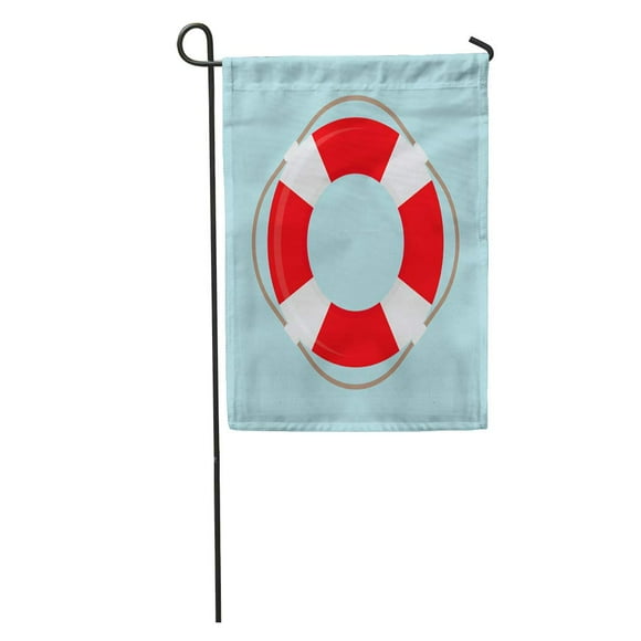POGLIP Lifeguard Life Buoy Ring Lifesaver Beach Preserver Belt Garden Flag Decorative Flag House Banner 28x40 inch