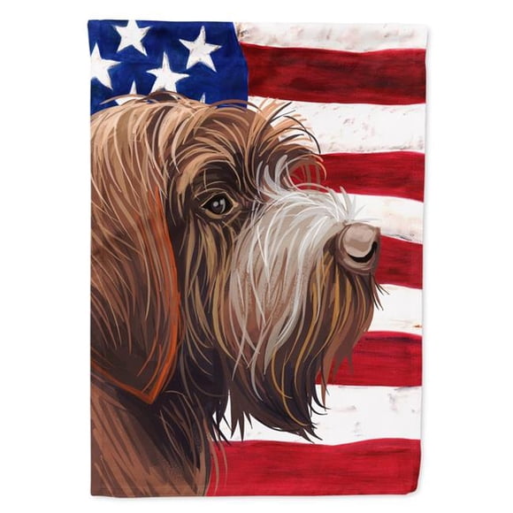 Carolines Treasures CK6757CHF Griffon Pointant Drapeau Américain de Maison de Toile - 28 x 0.01 x 40 Po.