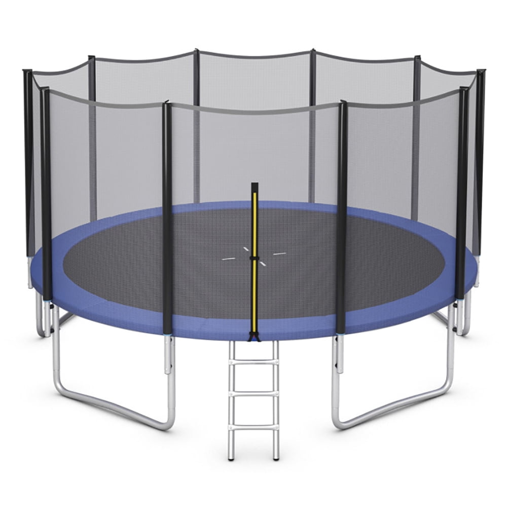 Aimee Lii 15 Feet Outdoor Trampoline Bounce Combo with Safety Closure Net Ladder, Outdoor Trampoline for Kids