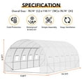 thumbnail image 2 of Jane Stone Premium Greenhouse for Outdoors, 20'x 10'x 7' Walk-in Tunnel Greenhouse with Watering System Heavy Duty Portable Green House Protect Gardening Plants 1 Zipper Mesh Door,White, 2 of 6