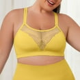 thumbnail image 2 of Bras for Women's Workout Bras Supportive Sports Plus Size Yoga Full Coverage Push Up Wireless on Clearance Yellow 2XL, 2 of 4