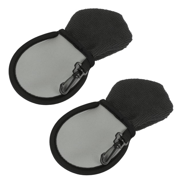 Golf Pelota Limpiador Portátil Bolsa Bolsillo Arandela Bolsa con Clips, Gris Paquete de 2