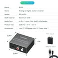 thumbnail image 7 of Analog to Digital Audio Converter, RCA & 3.5mm to Optical & HDMI Audio Converter, 7 of 7