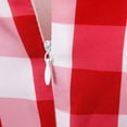thumbnail image 5 of Dress pstuiky Women Hepburn Style Dress Vintage Plaid Print Dress Sleeveless V-Neck Dress Knee-Length Dress Clothing Dress Costumes for Party Red M, 5 of 8
