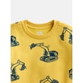 thumbnail image 2 of Wonder Nation Baby & Toddler Boys Graphic Fleece Crewneck Sweatshirt, Sizes 6M-5T, 2 of 3