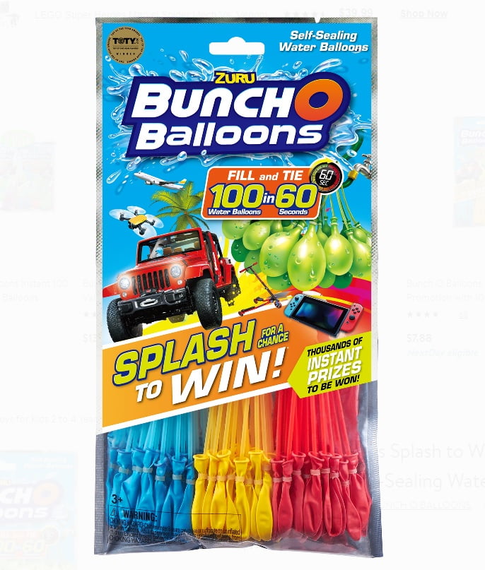 Bunch O Balloons Splash to Win Promotion with 100 RapidFilling Self