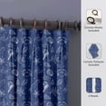thumbnail image 5 of Kotton Culture Double Pinch Pleat Twilight Curtains Thermal Insulated Room Darkening Blackout Curtains for Window, Sliding Door, Patio Door, Home, Office, Nursery W(50"+50") L84 (2 Panels, Twilight), 5 of 8