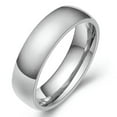 thumbnail image 6 of 5mm Simple Smooth Polished Band Mens 316L Stainless Steel Wedding Ring Size 6-12, 6 of 6