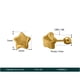 thumbnail image 3 of Aretes Broqueles Estrella Oro Puro 14k V VAROURO EST.1991 Broquel, 3 of 6