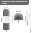 thumbnail image 6 of JFengqi Microfiber Duster with 30-100" Telescopic Pole, Reusable Home Cleaning Kit for High Ceilings, Fans, Cobwebs, Blinds & Furniture, Gray, 6 of 7