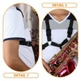 thumbnail image 6 of HERFIER Saxophone Harness Strap Adjustable Saxophone Strap Shoulder Strap Sax Harness Strap 10.22x3.54x1.1in, 6 of 8