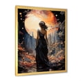 thumbnail image 2 of Designart "Timeless Princess Mythical Fantasy II" Fashion Framed Wall Art - Glam Black Fantasy Living Room Framed Canvas Art, 2 of 6