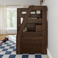 thumbnail image 6 of Modern Farmhouse Twin Over Twin Bunk Bed With Staircase, Barnwood Brown, 6 of 8