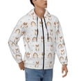 thumbnail image 4 of Zip Up Hoodies for Men - Cute Corgi Dog Funny White Long Sleeve Comfrt Men'S Fashion Hoodies & Sweatshirts, Jackets for Men Hoodies Pullover Clothing Clothes with Pouch, 4 of 5