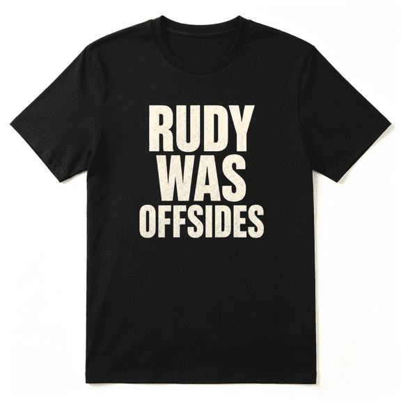Rudy Was Offsides Retro Graphic Tee for Men, Gym Hilarious Cotton Short Sleeves T-Shirt