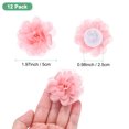 thumbnail image 3 of Uxcell 12-Pack Flores de Gasa 1.97 x 1.97 Pulgadas Flores de Tela para Decoración del Hogar y DIY Rosa Brillante, 3 of 6