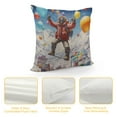 thumbnail image 4 of Shangniulu Short Plush Cushion Covers Snowboarder Birthday Party Art Print Decorative Pillowcase Leisure Ski Fun Outdoor Pillow Cover Hidden Zipper Pillowcase for Couch Sofa Bedroom, 4 of 5