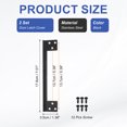 thumbnail image 2 of 7 Inch Door Latch Cover, 2 Pcs Door Latch Shield Plates Security Reinforcement Black, 2 of 7