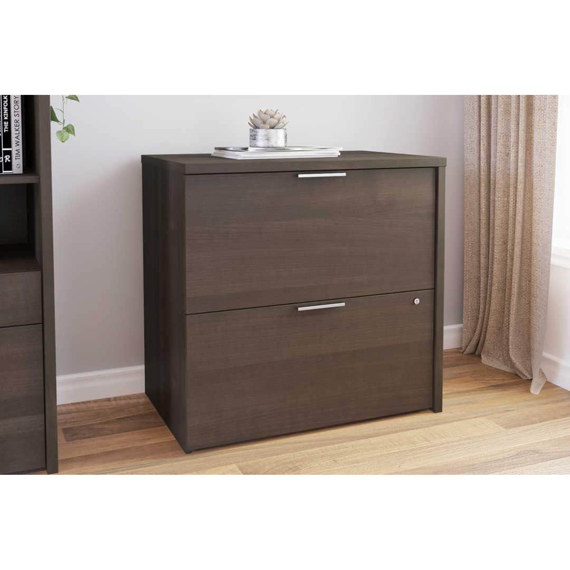 Gemma Lateral File Cabinet Walnut Grey White Walmart Canada