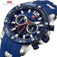thumbnail image 3 of Men's Watch Fashion Sport Wrist Watches (Chronograph/Waterproof/Luminous/Calendar) Silicon Strap Quartz Watch for Men, 3 of 5