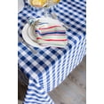 thumbnail image 3 of Contemporary Home Living Traditional Checkered Rectangular Tablecloth - 84" - Navy Blue and White, 3 of 5