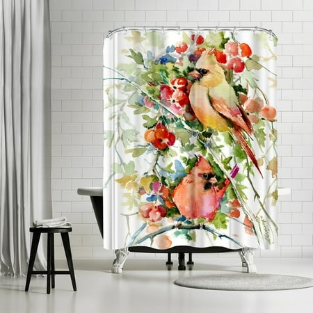 Americanflat Cardinal Birds Shower Curtain Walmart Com