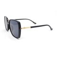 thumbnail image 3 of Womens Classic Chic Understated 90s Designer Fashion Butterfly Sunglasses Black Gold - Black, 3 of 4