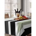 thumbnail image 6 of Sage Green Black Stripe Table Cloth, Modern Abstract Coarse Striped Waterproof Tablecloth for Rectangle Tables, Reusable Washable Fabric Table Cover for Restaurant Kitchen Dining Tables 60"x102", 6 of 6