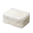 thumbnail image 2 of Bzdzmqm under $5 Folding Storage Box, Folding Storage Box, Plastic Under Bed Organizer, Odorless Moistureproof Container, Blanket Pillow Storage, Clear Stackable Storage Bin, 2 of 7