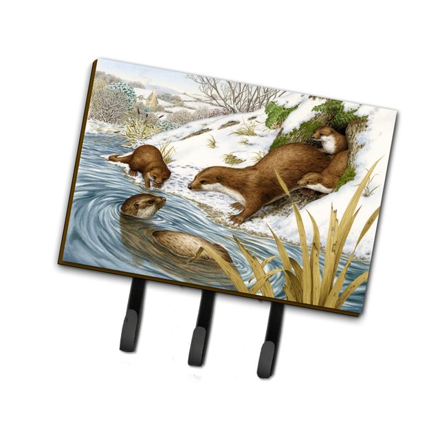 ""Caroline'S Treasures Asa2186Th68 Playtime Otters Correa O Llavero Grande Multicolor""