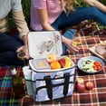 thumbnail image 5 of FORMRS Insulated Cooler Bag 24 Cans Capacity Soft Leakproof Lunch Box with Side Pockets, Blue Halloween, 5 of 7