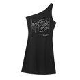 thumbnail image 4 of Vestido de mujer con hombros descubiertos, minivestido sin mangas de primavera para viajes de aniversario , SG, 4 of 7