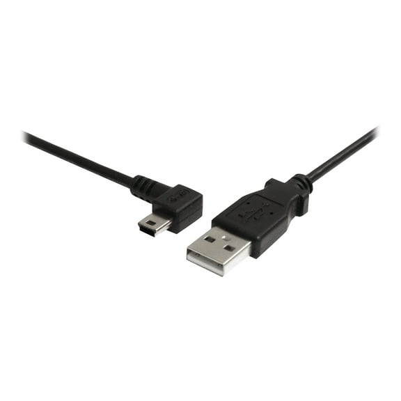 StarTech.com USB2HABM6LA Black Mini USB Cable - A to Left Angle Mini B