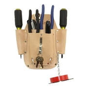 American Tradesman 785- 5 Pocket Top Grain Leather Electrician Telecom Utility Tool Pouch